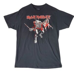 Iron Maiden The Trooper Graphic T-Shirt Mens Large Black American Classics